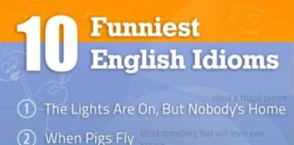 Business infographic : The 10 Funniest English Idioms #learnenglish #businessenglish www.uniquelanguag…