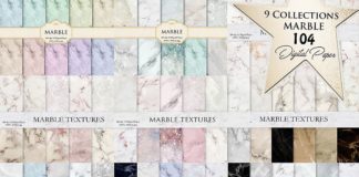 Digital Marketing : Rose Gold Foil Marble Navy Blue Bundle 432 Textures