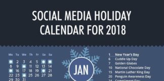 Digital Marketing : Social Media Holiday Calendar for 2018