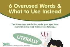 Educational infographic : 6 Overused Words & What to Use Instead (Infographic)