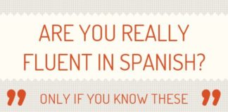 Educational infographic : Are You Really Fluent in Spanish? Only If You Know These 8 Spanish Language Words