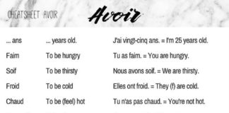Educational infographic : CheatSheet to learn French verbs Avoir – #avoir #CheatSheet #francaise #French #…