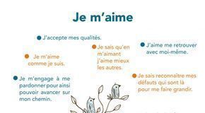 Educational infographic : Educational infographic : Je m’aime… affiche à télécharger sur pourpenser.fr – Le pari du bonheur