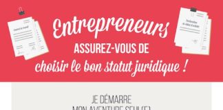 Educational infographic : Entrepreneurs, quel statut juridique adopter lors de votre création d’entreprise ?