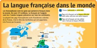 Educational infographic : FRANÇAIS LANGUE ÉTRANGÈRE: FRANCOPHONIE