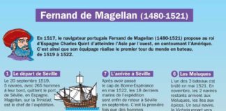 Educational infographic : Fernand de Magellan