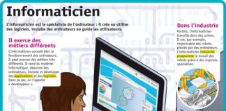 Educational infographic : Fiche exposés : Informaticien