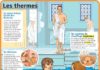 Educational infographic : Fiche exposés : Les thermes
