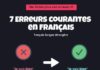 Educational infographic : Français: 7 erreurs courantes en français