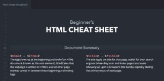 Educational infographic : Get a Jump Start on Your Next Web Site with This HTML Cheat Sheet