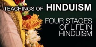 Educational infographic : Hinduism Four Stages of Life Infographic Analysis (World Religion)
