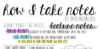 Educational infographic : How I take notes