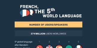 Educational infographic : Infographic : French, the 5th World Language – France-Diplomatie – Ministry of…