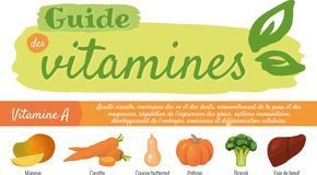 Educational infographic : Infographie : guide des vitamines