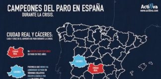 Educational infographic : La evolución del paro en España en el periodo 2007-2010 (por provincias y CCAA…