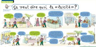 Educational infographic : La laïcité en classe de FLE. La charte de la laïcité.