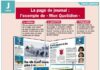 Educational infographic : La page de journal : l’exemple de « Mon Quotidien »