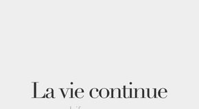 Educational infographic : La vie continue | Life goes on | /la vi kɔ̃.ti.ny/ – #continue #francaise #kɔ…