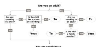 Educational infographic : Les règles obscures qui entourent l’usage du «tu» et du «vous».