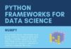 Educational infographic : Python Frameworks for Data Science