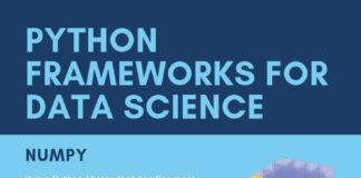 Educational infographic : Python Frameworks for Data Science