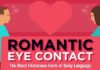 Educational infographic : Romantic Eye Contact – The Most Flirtatious Form of Body Language #Infographic
