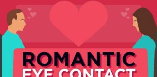 Educational infographic : Romantic Eye Contact – The Most Flirtatious Form of Body Language #Infographic