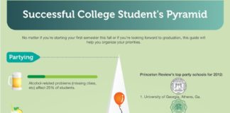 Educational infographic : Successful-College-Students-Pyramid-Infographic