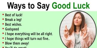 Educational infographic : Ways to Say Good Luck in English