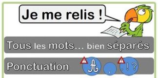Educational infographic : affiche je me relis Lutin Bazar