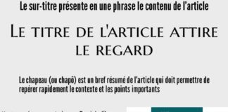 Educational infographic : anatomie d'un article de presse, juin 2015