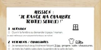 Educational infographic : ✿ Mission : range ta chambre !