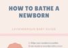 Fashion infographic : How to bathe a newborn