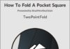 Fashion infographic : Two Point Pocket Square Fold Infographic