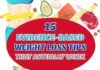 Food infographic – 15 Evidence-Based Weight Loss Tips