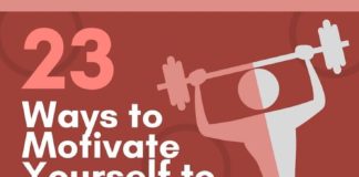Food infographic – 23 Ways to Motivate Yourself to Work Out