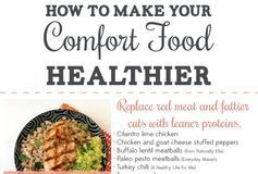Food infographic – 55 Ways to Make Comfort Food Healthier (+ Infographic