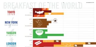Food infographic – Breakfasts Around the World