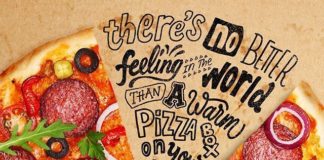 Food infographic – Food infographic – “Mmmmm….Pizza! Quote by Kevin James #kevinjames #handlettering #typography…
