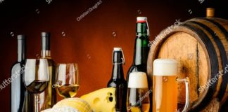 Food infographic – still life with wine, beer, traditional food, cheese and sausages #Sponsored , #…