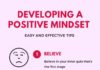 Psychology : Developing A Positive Mindset Infographic