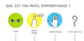 Science infographic – Comment apprendre ? -> visuel auditif kinesthésique + stratégies d’apprentissage – ⇥ Aurelia Visuels ⇤