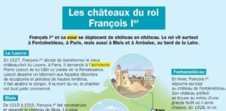 Science infographic – Educational infographic : Fiche exposés : Les châteaux du roi François Ier…