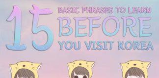 Travel infographic – 15 Phrases To Learn Before Visiting Korea