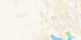 Travel infographic – Empty vector map of Amatitlán, Guatemala, Guatemala