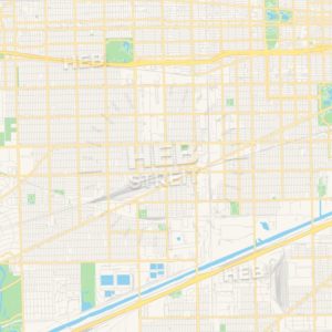 Travel infographic - Empty vector map of Cicero, Illinois, USA ...