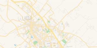 Travel infographic – Empty vector map of College Station, Texas, USA