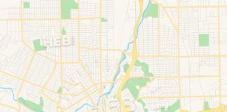 Travel infographic – Empty vector map of Flint, Michigan, USA