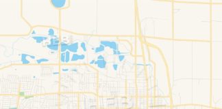 Travel infographic – Empty vector map of Greeley, Colorado, USA