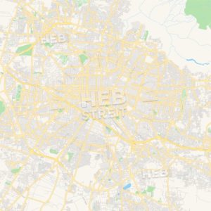 Travel infographic - Empty vector map of Guadalajara, Jalisco, Mexico ...